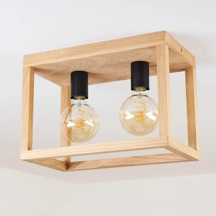 Hofstein Torreglia Deckenleuchte Schwarz, Braun, 2-flammig 8 Hofstein Torreglia Deckenleuchte Schwarz, Braun, 2-flammig – Bild 8