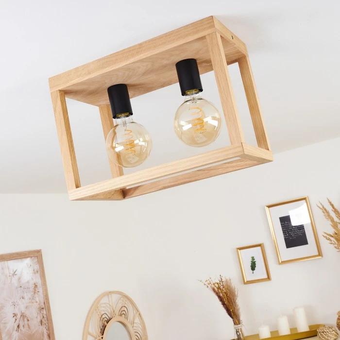 Hofstein Torreglia Deckenleuchte Schwarz, Braun, 2-flammig 10 Hofstein Torreglia Deckenleuchte Schwarz, Braun, 2-flammig – Bild 10