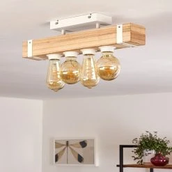 Hofstein Torrevieja Deckenleuchte Weiß, Holz hell, 4-flammig -Bürolampen Verkäufe torrevieja deckenleuchte h3369104 13