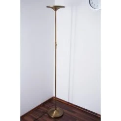 Trio Leuchten ARANGO Stehleuchte LED Messing, 1-flammig -Bürolampen Verkäufe trio leuchten arango stehleuchte 429110104 do1 3