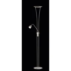 Trio Leuchten ARIOZONA Stehleuchte LED Nickel-Matt, Chrom, Edelstahl, 1-flammig
