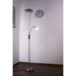 Trio Leuchten ARIZONA Stehleuchte LED Nickel-Matt, Chrom, Edelstahl, 1-flammig -Bürolampen Verkäufe trio leuchten arizona stehleuchte 426410207 do1 5