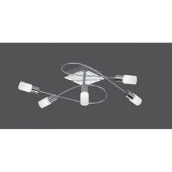 Trio Leuchten CLAPTON Deckenleuchte LED Aluminium, Edelstahl, 5-flammig