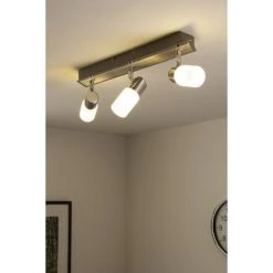 Trio Leuchten CLAPTON Deckenleuchte LED Chrom, Aluminium, Edelstahl, 3-flammig -Bürolampen Verkäufe trio leuchten clapton deckenleuchte 821410305 do1 10