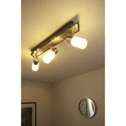 Trio Leuchten CLAPTON Deckenleuchte LED Chrom, Aluminium, Edelstahl, 3-flammig -Bürolampen Verkäufe trio leuchten clapton deckenleuchte 821410305 do1 3