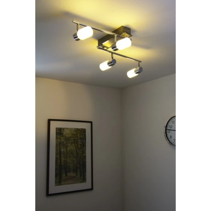 Trio Leuchten CLAPTON Deckenleuchte LED Chrom, Aluminium, Edelstahl, 4-flammig 13 Trio Leuchten CLAPTON Deckenleuchte LED Chrom, Aluminium, Edelstahl, 4-flammig – Bild 13