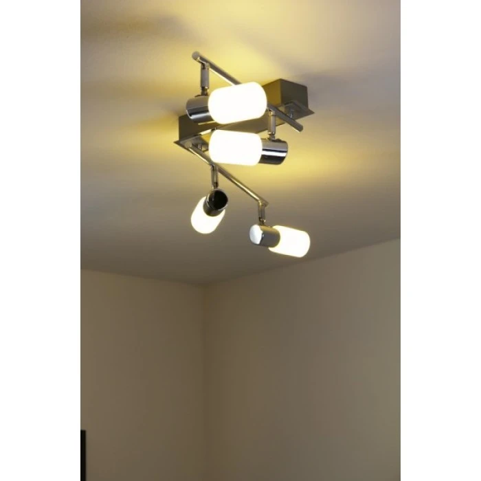 Trio Leuchten CLAPTON Deckenleuchte LED Chrom, Aluminium, Edelstahl, 4-flammig 6 Trio Leuchten CLAPTON Deckenleuchte LED Chrom, Aluminium, Edelstahl, 4-flammig – Bild 6