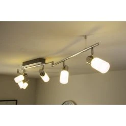 Trio Leuchten CLAPTON Deckenleuchte LED Chrom, Aluminium, Edelstahl, 6-flammig 18 Trio Leuchten CLAPTON Deckenleuchte LED Chrom, Aluminium, Edelstahl, 6-flammig -Bürolampen Verkäufe trio leuchten clapton deckenleuchte 821410605 do1 2