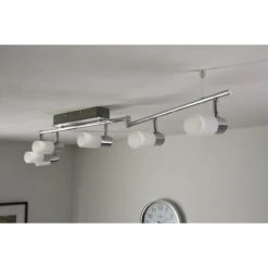 Trio Leuchten CLAPTON Deckenleuchte LED Chrom, Aluminium, Edelstahl, 6-flammig 20 Trio Leuchten CLAPTON Deckenleuchte LED Chrom, Aluminium, Edelstahl, 6-flammig -Bürolampen Verkäufe trio leuchten clapton deckenleuchte 821410605 do1 4