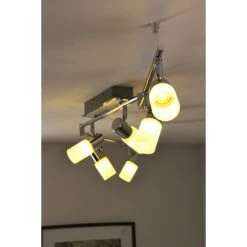 Trio Leuchten CLAPTON Deckenleuchte LED Chrom, Aluminium, Edelstahl, 6-flammig 21 Trio Leuchten CLAPTON Deckenleuchte LED Chrom, Aluminium, Edelstahl, 6-flammig -Bürolampen Verkäufe trio leuchten clapton deckenleuchte 821410605 do1 5