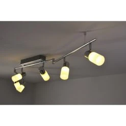 Trio Leuchten CLAPTON Deckenleuchte LED Chrom, Aluminium, Edelstahl, 6-flammig 22 Trio Leuchten CLAPTON Deckenleuchte LED Chrom, Aluminium, Edelstahl, 6-flammig -Bürolampen Verkäufe trio leuchten clapton deckenleuchte 821410605 do1 6