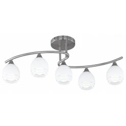 Trio Leuchten CURVA Deckenleuchte Nickel-Matt, Chrom, 5-flammig