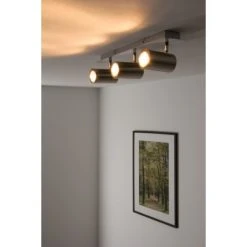 Trio Leuchten MARLEY Deckenleuchte Nickel-Matt, Edelstahl, 3-flammig -Bürolampen Verkäufe trio leuchten marley deckenleuchte 802400307 do1 14