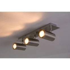 Trio Leuchten MARLEY Deckenleuchte Nickel-Matt, Edelstahl, 3-flammig -Bürolampen Verkäufe trio leuchten marley deckenleuchte 802400307 do1 15