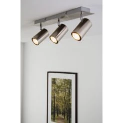 Trio Leuchten MARLEY Deckenleuchte Nickel-Matt, Edelstahl, 3-flammig -Bürolampen Verkäufe trio leuchten marley deckenleuchte 802400307 do1 8