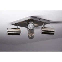 Trio Leuchten MARLEY Deckenleuchte Nickel-Matt, Edelstahl, 4-flammig -Bürolampen Verkäufe trio leuchten marley deckenleuchte 802430407 do1 2