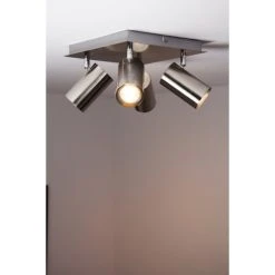 Trio Leuchten MARLEY Deckenleuchte Nickel-Matt, Edelstahl, 4-flammig -Bürolampen Verkäufe trio leuchten marley deckenleuchte 802430407 do1 5