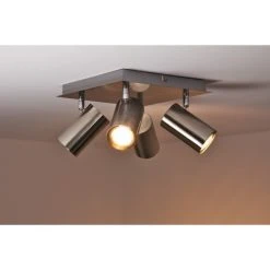 Trio Leuchten MARLEY Deckenleuchte Nickel-Matt, Edelstahl, 4-flammig -Bürolampen Verkäufe trio leuchten marley deckenleuchte 802430407 do1 6