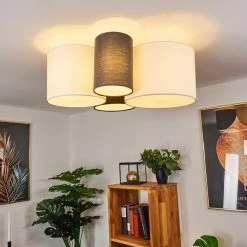 Hofstein Trisett Deckenleuchte Schwarz, Grau, Weiß, 4-flammig -Bürolampen Verkäufe trisett deckenleuchte h3388150 10