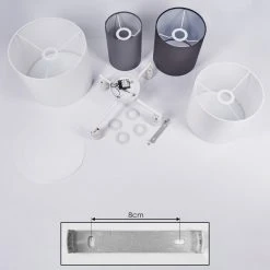 Hofstein Trisett Deckenleuchte Schwarz, Grau, Weiß, 4-flammig -Bürolampen Verkäufe trisett deckenleuchte h3388150 4