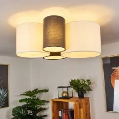 Hofstein Trisett Deckenleuchte Schwarz, Grau, Weiß, 4-flammig -Bürolampen Verkäufe trisett deckenleuchte h3388150 6