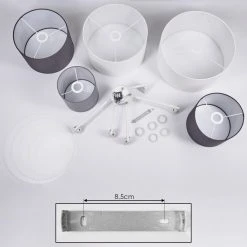 Hofstein Trisett Deckenleuchte Schwarz, Grau, Weiß, 5-flammig -Bürolampen Verkäufe trisett deckenleuchte h3388167 4