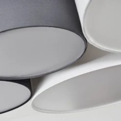 Hofstein Trisett Deckenleuchte Schwarz, Grau, Weiß, 5-flammig -Bürolampen Verkäufe trisett deckenleuchte h3388167 5