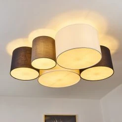 Hofstein Trisett Deckenleuchte Schwarz, Grau, Weiß, 5-flammig -Bürolampen Verkäufe trisett deckenleuchte h3388167 9