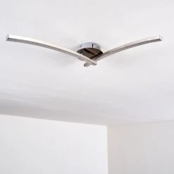 Hofstein Tusula Deckenleuchte LED Nickel-Matt, 2-flammig -Bürolampen Verkäufe tusula deckenleuchte h3274347 12