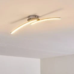 Hofstein Tusula Deckenleuchte LED Nickel-Matt, 2-flammig -Bürolampen Verkäufe tusula deckenleuchte h3274347 16