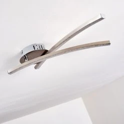 Hofstein Tusula Deckenleuchte LED Nickel-Matt, 2-flammig -Bürolampen Verkäufe tusula deckenleuchte h3274347 19