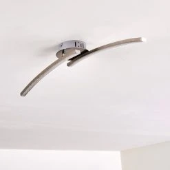 Hofstein Tusula Deckenleuchte LED Nickel-Matt, 2-flammig -Bürolampen Verkäufe tusula deckenleuchte h3274347 24