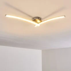 Hofstein Tusula Deckenleuchte LED Nickel-Matt, 2-flammig -Bürolampen Verkäufe tusula deckenleuchte h3274347 7