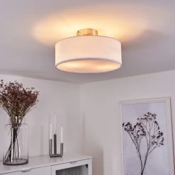 Hofstein Tveid Deckenleuchte Nickel-Matt, 2-flammig