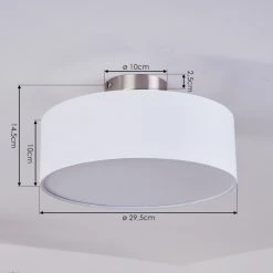 Hofstein Tveid Deckenleuchte Nickel-Matt, 2-flammig -Bürolampen Verkäufe tveid deckenleuchte h3433515 3