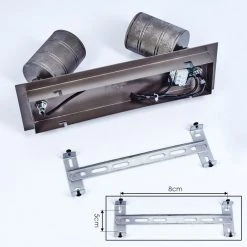 Hofstein Tyldom Deckenleuchte Grau, Silber, 2-flammig 17 Hofstein Tyldom Deckenleuchte Grau, Silber, 2-flammig -Bürolampen Verkäufe tyldom deckenleuchte h3422052 4