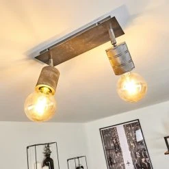 Hofstein Tyldom Deckenleuchte Grau, Silber, 2-flammig 21 Hofstein Tyldom Deckenleuchte Grau, Silber, 2-flammig -Bürolampen Verkäufe tyldom deckenleuchte h3422052 8