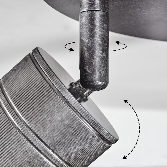 Hofstein Tyldom Deckenleuchte Altsilber, 3-flammig 6 Hofstein Tyldom Deckenleuchte Altsilber, 3-flammig – Bild 6