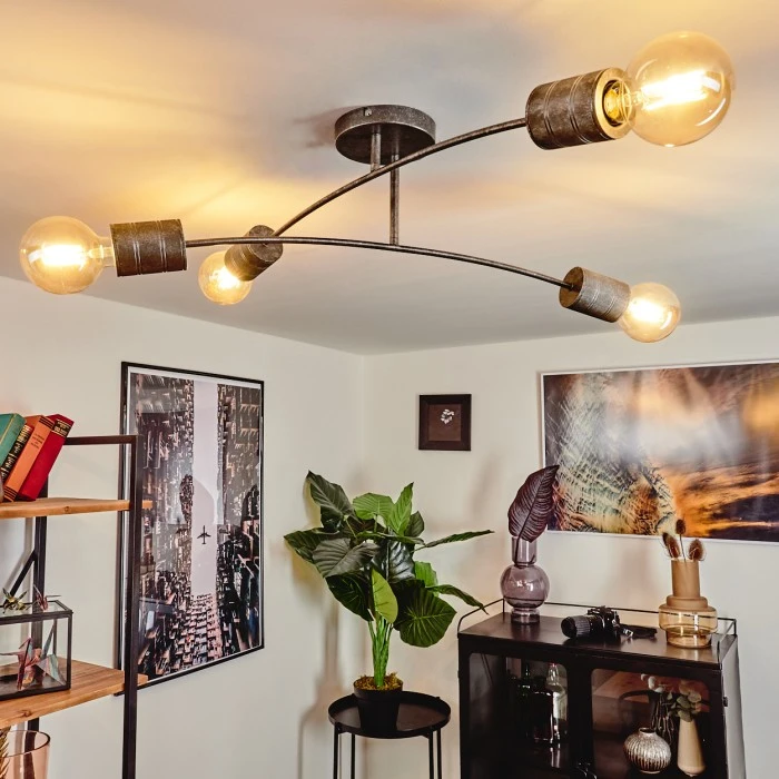 Hofstein Tyldom Deckenleuchte Altsilber, 4-flammig 1 Hofstein Tyldom Deckenleuchte Altsilber, 4-flammig