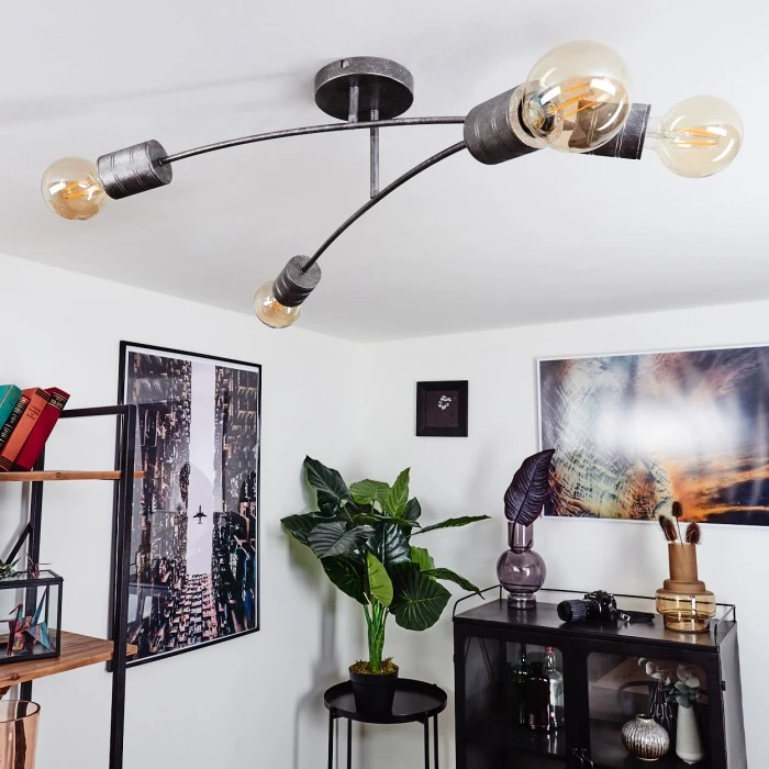 Hofstein Tyldom Deckenleuchte Altsilber, 4-flammig 12 Hofstein Tyldom Deckenleuchte Altsilber, 4-flammig – Bild 12