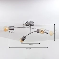 Hofstein Tyldom Deckenleuchte Altsilber, 4-flammig 15 Hofstein Tyldom Deckenleuchte Altsilber, 4-flammig -Bürolampen Verkäufe tyldom deckenleuchte h3442401 3