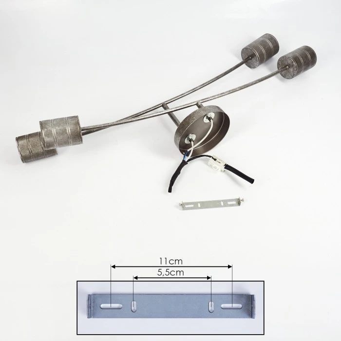 Hofstein Tyldom Deckenleuchte Altsilber, 4-flammig 5 Hofstein Tyldom Deckenleuchte Altsilber, 4-flammig – Bild 5
