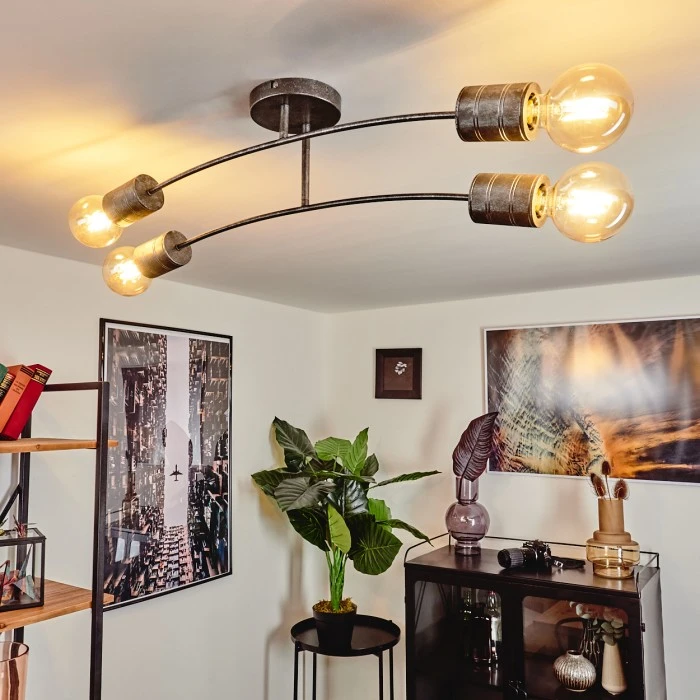 Hofstein Tyldom Deckenleuchte Altsilber, 4-flammig 9 Hofstein Tyldom Deckenleuchte Altsilber, 4-flammig – Bild 9