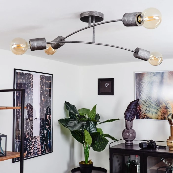 Hofstein Tyldom Deckenleuchte Altsilber, 4-flammig 10 Hofstein Tyldom Deckenleuchte Altsilber, 4-flammig – Bild 10