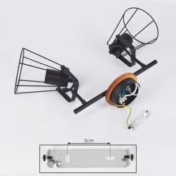 Hofstein Uatuasa Deckenleuchte Schwarz, Naturfarben, 2-flammig -Bürolampen Verkäufe uatuasa deckenleuchte h3443262 4