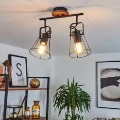 Hofstein Uatuasa Deckenleuchte Schwarz, Naturfarben, 2-flammig -Bürolampen Verkäufe uatuasa deckenleuchte h3443262 6