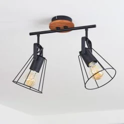 Hofstein Uatuasa Deckenleuchte Schwarz, Naturfarben, 2-flammig -Bürolampen Verkäufe uatuasa deckenleuchte h3443262 7