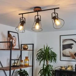 Hofstein Uatuasa Deckenleuchte Schwarz, Naturfarben, 3-flammig -Bürolampen Verkäufe uatuasa deckenleuchte h3443286 6