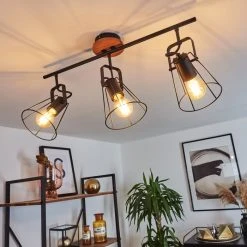 Hofstein Uatuasa Deckenleuchte Schwarz, Naturfarben, 3-flammig -Bürolampen Verkäufe uatuasa deckenleuchte h3443286 8