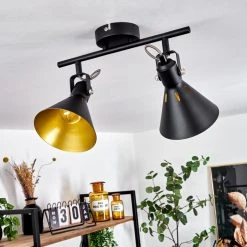 Hofstein Upiano Deckenleuchte Chrom, Schwarz, 2-flammig -Bürolampen Verkäufe upiano deckenleuchte h3017784 10